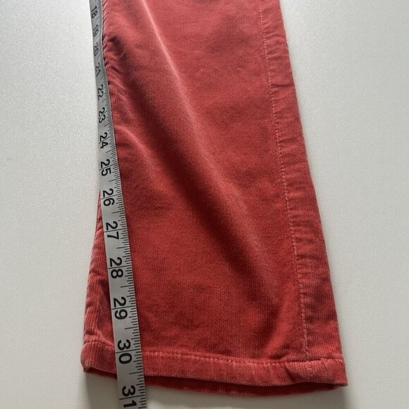 AG Adriano Goldschmied Corduroy Pants Women's Orange the Stevie Slim Straight 27 - Picture 10 of 12